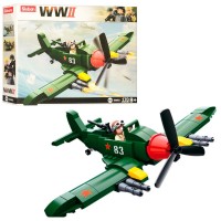 Конструктор SLUBAN M38-B0683 військовий, літак, фігурка, 173 дет., кор., 23,5-19-4,5 см.