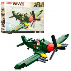 Конструктор SLUBAN M38-B0683 військовий, літак, фігурка, 173 дет., кор., 23,5-19-4,5 см.