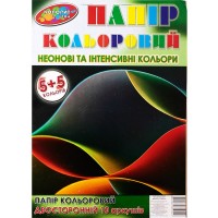 Папір А4 неон. 5кол.10арк. двостор.