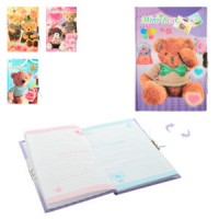 Блокнот на замку, картон, 4 види 13-19 см. LP32K-0830