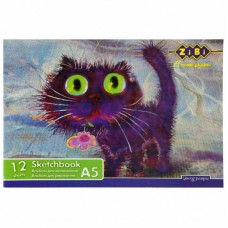 Альбом для малювання А5, 12 аркушів,120 г/м2, на скобі, KIDS Line