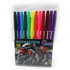 Фломастери "Motorace" 12 кол., Josef Otten 828CW-12