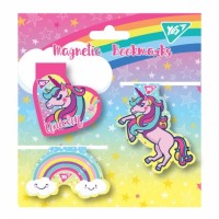 Закладки магнітні YES "Unicorn", висікання, 3шт