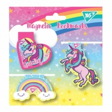 Закладки магнітні YES "Unicorn", висікання, 3шт
