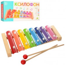 Ксилофон дерево мет. пластини, 8 тонів MD 0713 