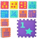 Килимок Мозаїка EVA, 10  дет, масаж, пазл, 6 текстур