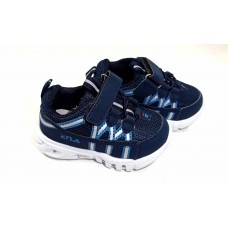 Кросівки для хлопчика Темно-сині+блакитний Fila (світиться підошва)