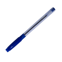 Ручка масляна SlideGrip, синя (з гум. грипом) прозор 8351