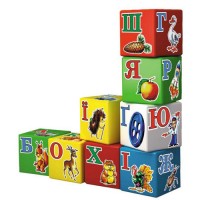 Кубики пластик укр алфавіт 9 шт 1806