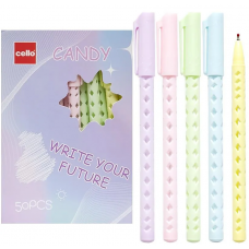 Ручка масло cello Candy синя кольор.корпус 2371-50