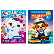 Кольоровий папір двостор 14арк 7 кол Руслан 213012 (11В-016)