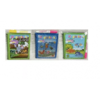 Книжка для малювання 826P на пружині, маркер, 3 види, кул., 15,5-18,5-2 см.