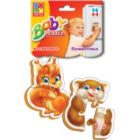 М'які пазли 2 шт. Звірі VT3208-04